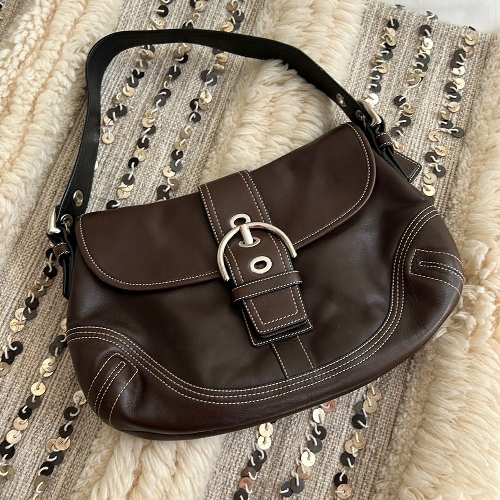Coach soho bag in brown leather